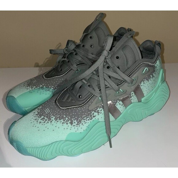 New Adidas Trae Young 3 SZ 12 JadePulse Mint Silver Metallic Basketball IF5591 main image 5